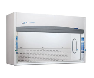White laboratory Labconco_4_Feet_Protector_XL_Benchtop_Hood_43.7_Exterior_Depth_100-115V_208-230V_50_60Hz  with X-Lab logo on a white background