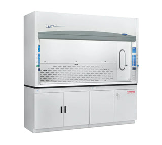 Laboratory Labconco_4_Feet_Protector_XL_Benchtop_Hood_43.7_Exterior_Depth_100-115V_208-230V_50_60Hz  with cabinets on a white background