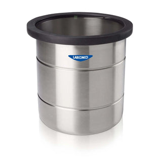 Labconco 7555200 0-Port Short Stainless Steel Drying Chamber, 3/4" Thick Glass Lid  on a white background, featuring the Labconco logo.