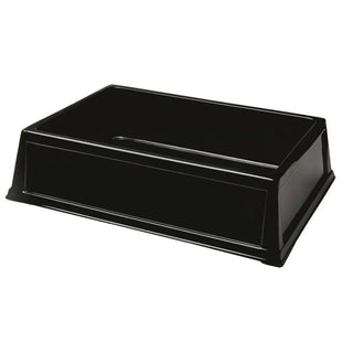 Lakeside 296 Beverage Bin, Full-Size Pan 6-in deep, Black Sides, NSF on a white background