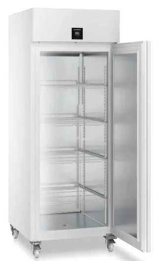 White Liebherr SFPvh 8401 Perfection Laboratory Freezer with solid door on a white background