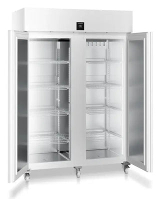 Large Liebherr SRPvh 1402 Perfection Laboratory Refrigerator with open doors on a white background