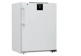 White Liebherr SRTvg 1501 Performance Laboratory Refrigerator with a black brand logo on a white background