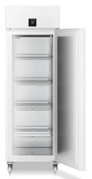Liebherr SRPvh 6501 Perfection Laboratory Refrigerator 21.3 Cu.Ft. with open door on a white background