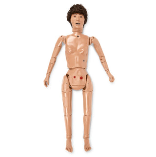 Mannequin figure with articulated joints on a white background