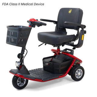 Golden LiteRider™ GL 111D, 3‑Wheel Travel Scooter, Red