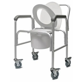 Lumex 2215B-2 Commode with Backrest Aluminum Frame 3-in-1 300 lb Capacity 