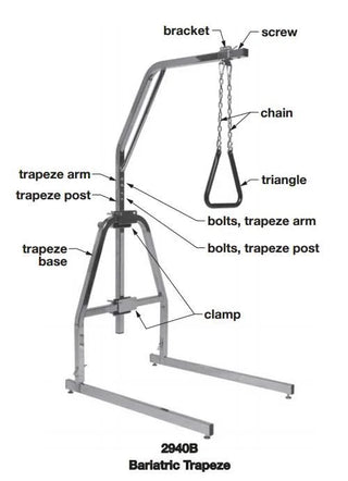 Lumex 2940B Bariatric Trapeze, Heavy-Duty Floor Stand Models