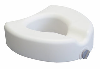 Lumex 6486A Locking Raised Toilet Seat Molded Plastic with Front Clamp Lock