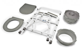 Lumex 7108A Deep Seat Steel Folding Commode 3-in-1 Design