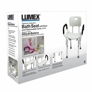 Lumex 7921RA Platinum Collection Bath Seat with Backrest & Arms Retail 3-Pack 