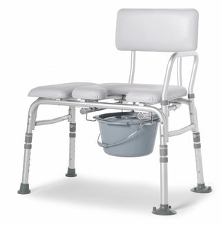 Lumex 7955KD Deluxe Padded Knock-Down Transfer Bench Platinum Grey 