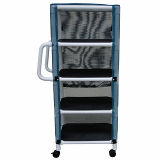 Four-tier rolling cart with zebra pattern on a white background