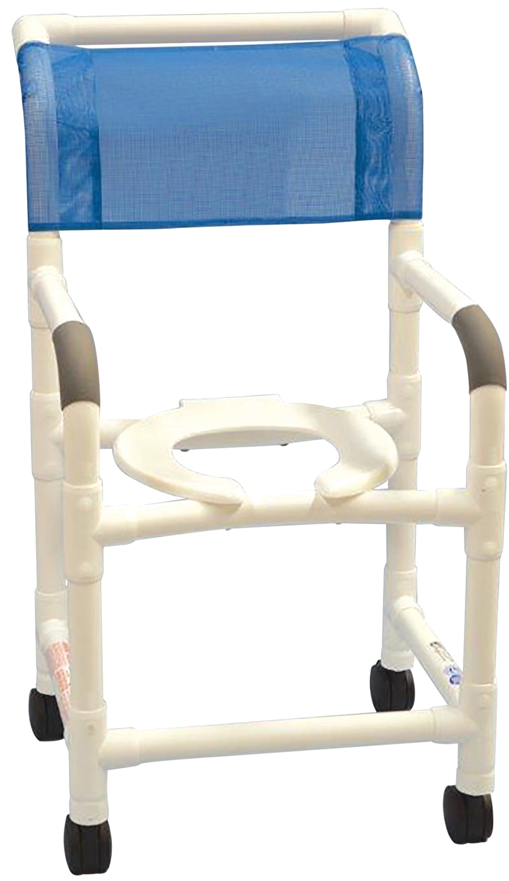 Lumex 89100-KD PVC Shower Commode Chair – Knock-Down 300-375 lb Mesh Back