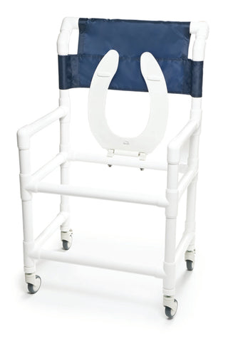 Lumex 89180 PVC Shower Chair Heavy-Duty Open Front Design