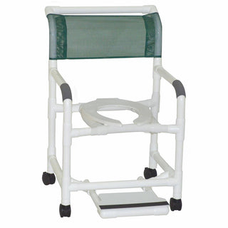 Lumex 89210 PVC Shower Commode Chair 22 Internal Width with Sliding Footrest