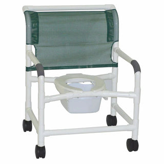 Lumex 89251 PVC Bariatric Shower Commode Chair 26" Internal Width with Sliding Footrest