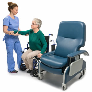 Lumex FR566DG409 Deluxe Clinical Care Recliner with Drop Arms