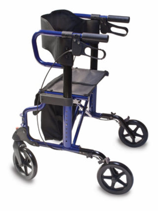 Lumex LX1000T Hybrid LX Rollator Transport Chair, Titanium & Majestic Blue