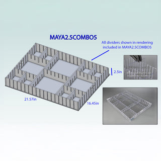 Poltex Med Cart 2.5 inch Tall Comb