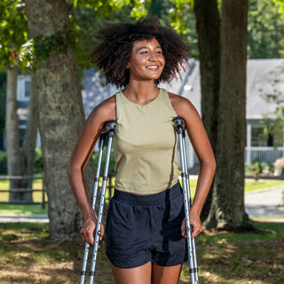 Drive Medical MD10300BK/BL/GR MD by Drive Air-Crutch, 39.7" to 62.8" Height, 300 lbs Weight Capacity