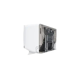 White MRCOOL® DIY-12-HP-WMAH-115D25-O, 12k, DIY 5th Generation Mini-split Air Handler with a clear cover on a white background