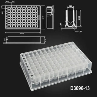 MTC Bio D3096-13, OptiWell™ 1.0mL 96-Square Deep Well Plate, U-Bottom, Non-Sterile