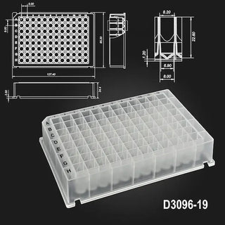 MTC Bio D3096-19, OptiWell™ 1.0mL 96-Square Deep Well Plate, V-Bottom, Non-Sterile & Sterile