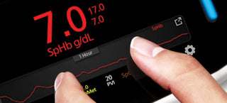 Masimo Radical-7 Medical Equipment intuitive touchscreen control panel detail