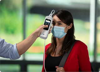 Masimo Rad-G with Temperature Medical Equipment in workplace health screening setup
