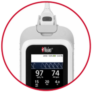 Masimo Rad-G with Temperature Medical Equipment digital display screen feature