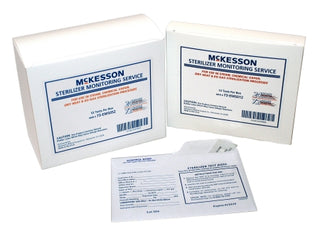 McKesson 841966_CS Sterilizer Monitoring Mail-In Service Steam / EO Gas / Dry Heat / Chemical Vapor packages on a white background