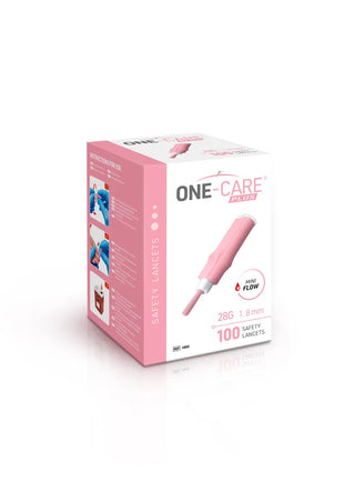 MediVena 1002 One-Care Plus Safety Lancets Contact-Activated Mini Flow