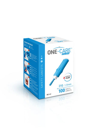 MediVena 1004 One-Care Plus Safety Lancets Contact-Activated Normal  Flow