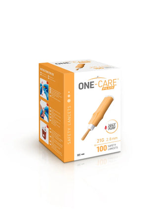MediVena 1006 One-Care Plus Safety Lancets Contact-Activated Max Flow