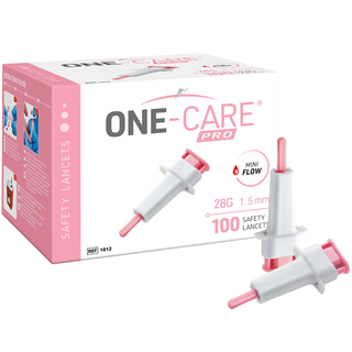 MediVena 1012 Mini Flow One-Care  Pro Safety Lancets Top Button Activated
