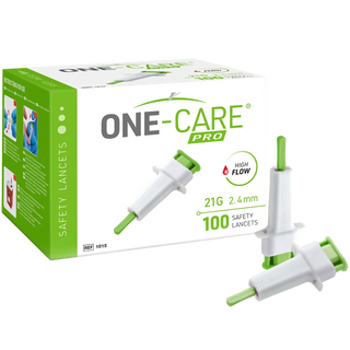 MediVena 1015 High Flow One-Care  Pro Safety Lancets Top Button Activated