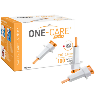 MediVena 1016 Max Flow One-Care  Pro Safety Lancets Top Button Activated