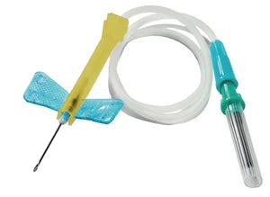 MediVena One-Care Glide and Lock Safety Blood Collection Wing Sets, 23Gx 3/4 Inch