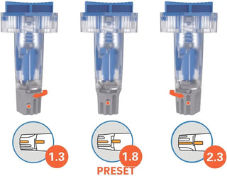 MediVena One-Care Opti and Adjustable Safety Lancets Top Button Activated, from 23G or 28 G, 100/BX, 20BX/CS