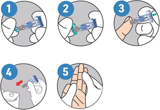 MediVena One-Care Opti and Adjustable Safety Lancets Top Button Activated, from 23G or 28 G, 100/BX, 20BX/CS