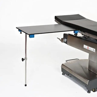 MidCentral Rectangle Carbon Fiber Arm and Hand Table with adjustable leg height on a white background