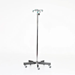 Medical MidCentral Chrome 5-leg IV Pole stand on a white background
