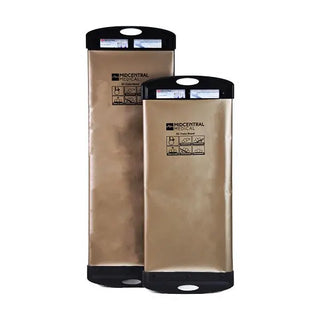 MidCentral EZ-Tranz Gold Transfer Boards with black lids and Midcentral Medical branding on a white background.