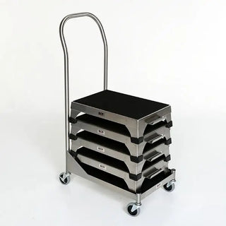 MidCentral MCM-145 Step Stool Cart with multiple Step Stools on a white background