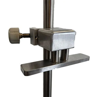 Metal clamp or fixture on MidCentral MCM218 Quick Reach Armboard Holder on a white background