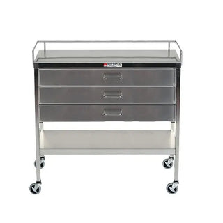 MidCentral Mid-Size Utility/Prep Table with three drawers on a white background