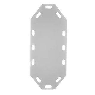 Metallic MidCentral Patient Slider Board with cut-out holes on a white background