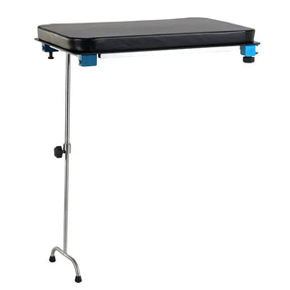 Black adjustable MidCentral Rectangle Arm and Hand Table with Leg on a white background