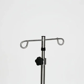 Medical MidCentral Stainless Steel 5-leg IV Pole stand on a white background